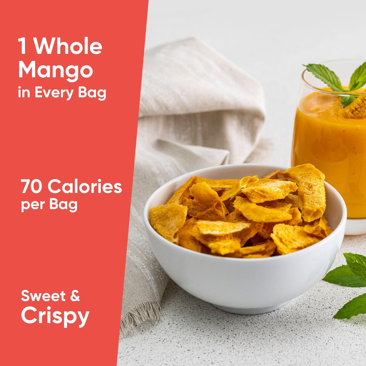 Yammy dragon fruit chips add color and crunch for a light, refreshing treat.