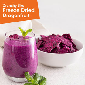 Yammy dragon fruit chips in lemonade delivering a bright tropical note
