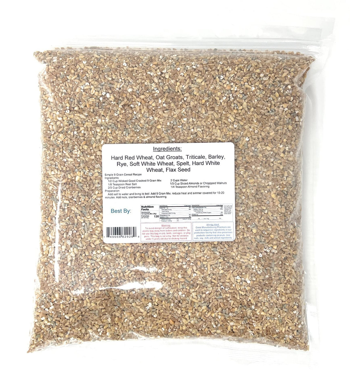 YANKEETRADERS 9 Grains Cracked Mix ingredients closeup, highlighting nutty aroma and natural goodness.