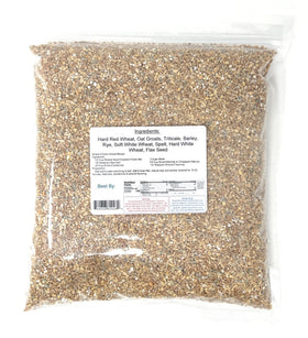 YANKEETRADERS 9 Grains Cracked Mix ingredients closeup, highlighting nutty aroma and natural goodness.