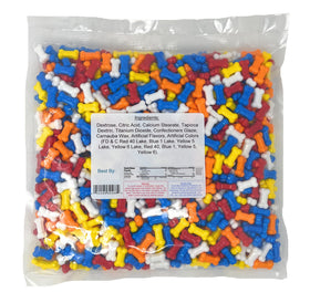 Bonz crunchy fruit-coated dog bone candies add color to celebrations and candy bowls