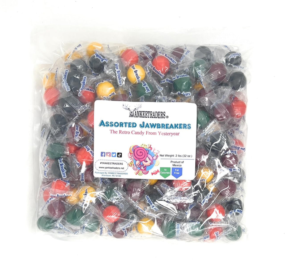 YANKEETRADERS Classic Jawbreakers – assorted colors for party snacking.