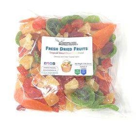YANKEETRADERS Island Dried Fruit Blend in a bowl, ideal snack and garnish.