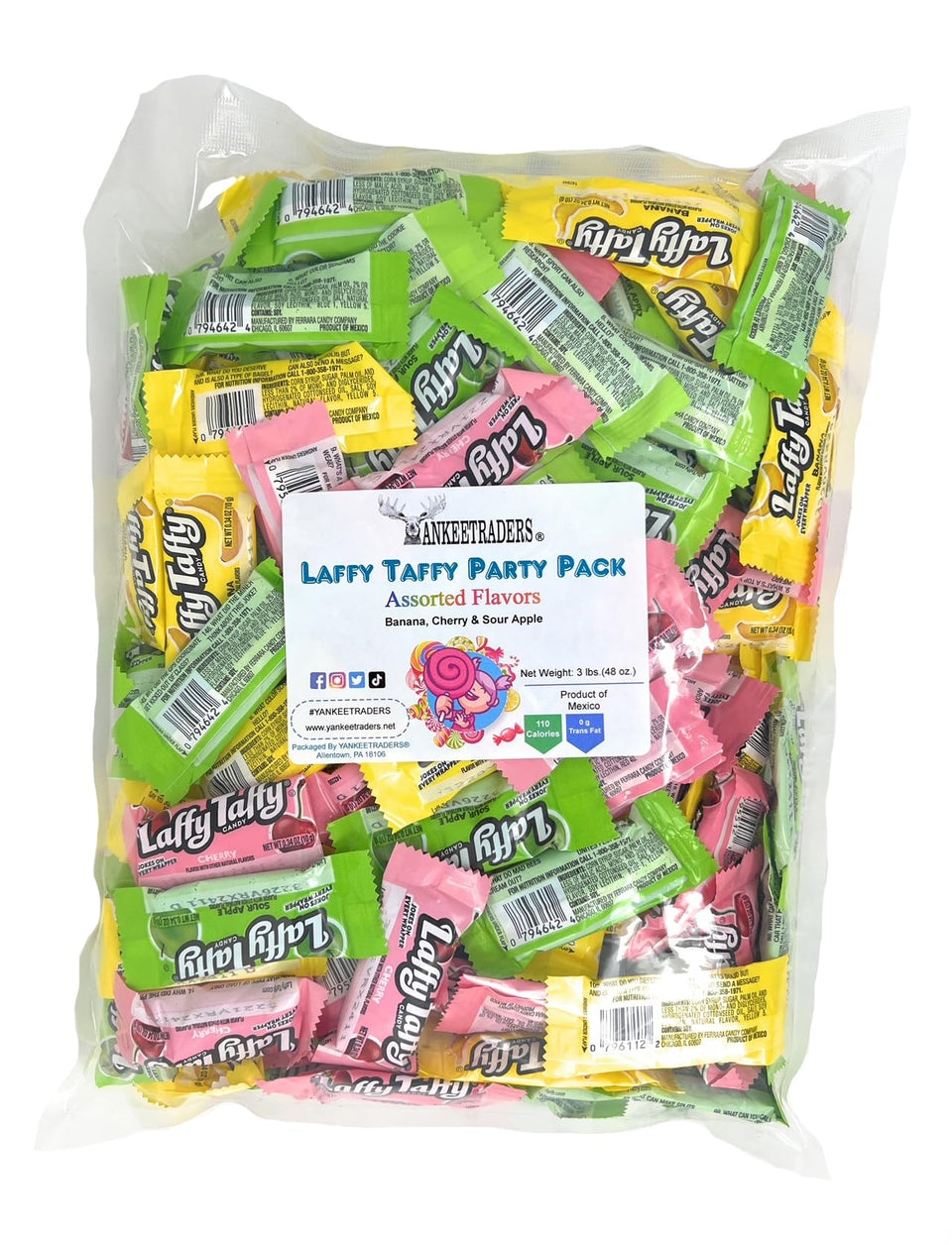 Yankee Traders Laffy Taffy Party Pack front view—great for parties and pinatas.