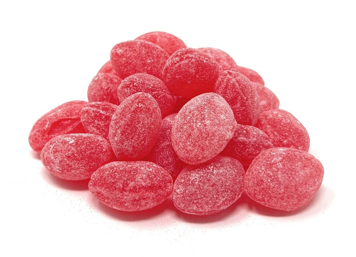 YANKEETRADERS Wild Cherry sanded candy drops in bulk bag, perfect for party favors or shared snacking.