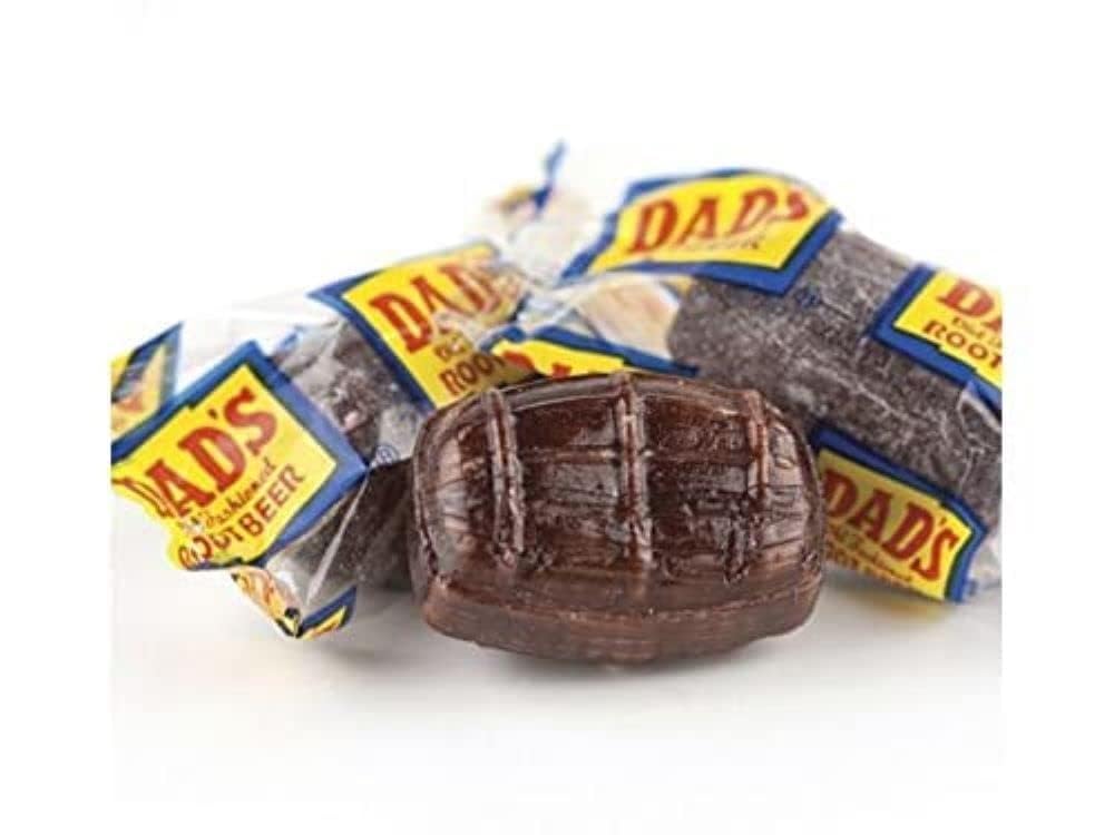 YANKEETRADERS Dads Root Beer Barrels bulk bag, convenient for parties.