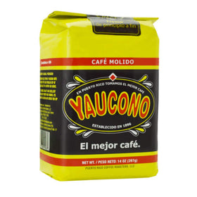 Yaucono ground coffee bagged with fresh aroma for a balanced morning brew.