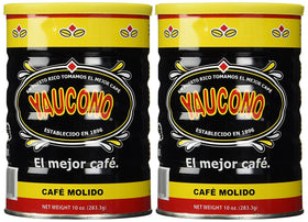 Yaucono ground coffee two canisters ready for daily use.