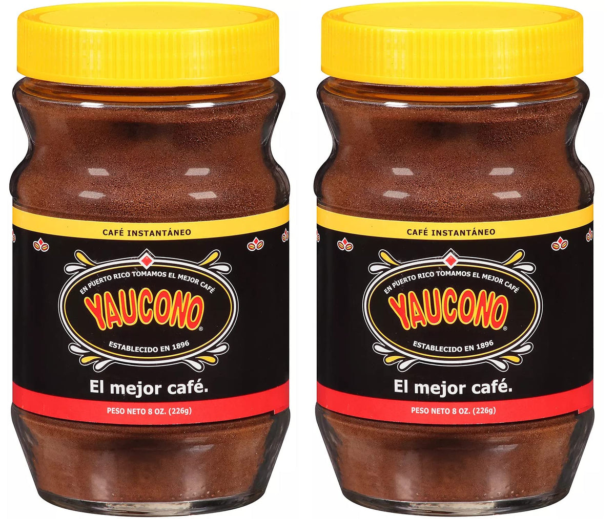 Yaucono instant coffee two-pack glass jars for quick mornings