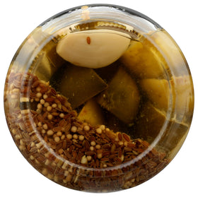 Yee Haw Spicy Dill Pickle Spears at deli counter, grab-and-go option