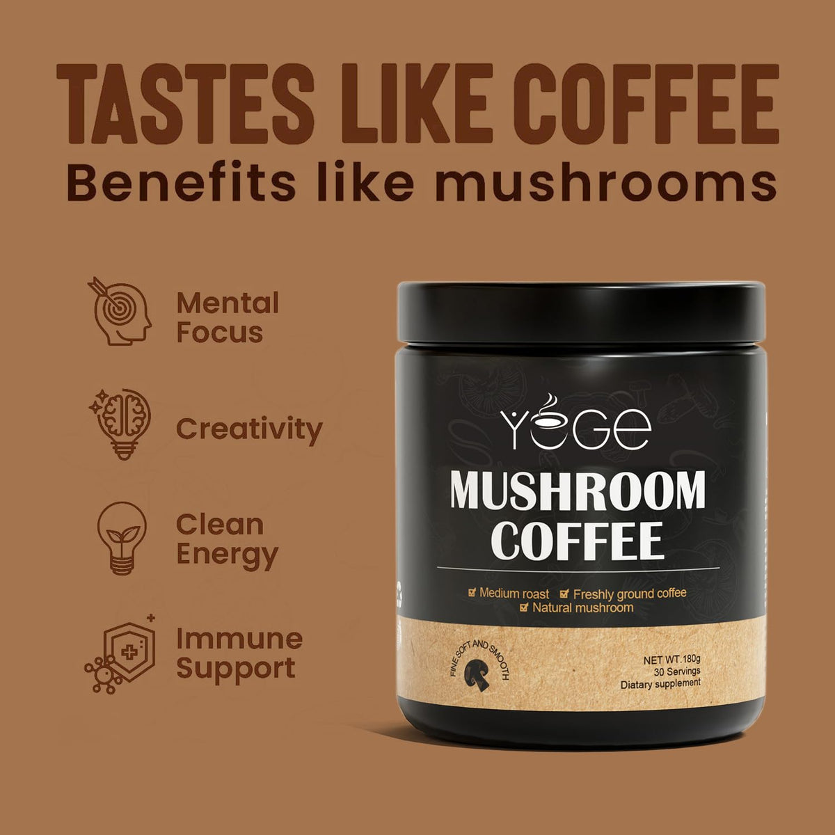 YEGE coffee with MCT oil and coconut milk creates a smooth texture