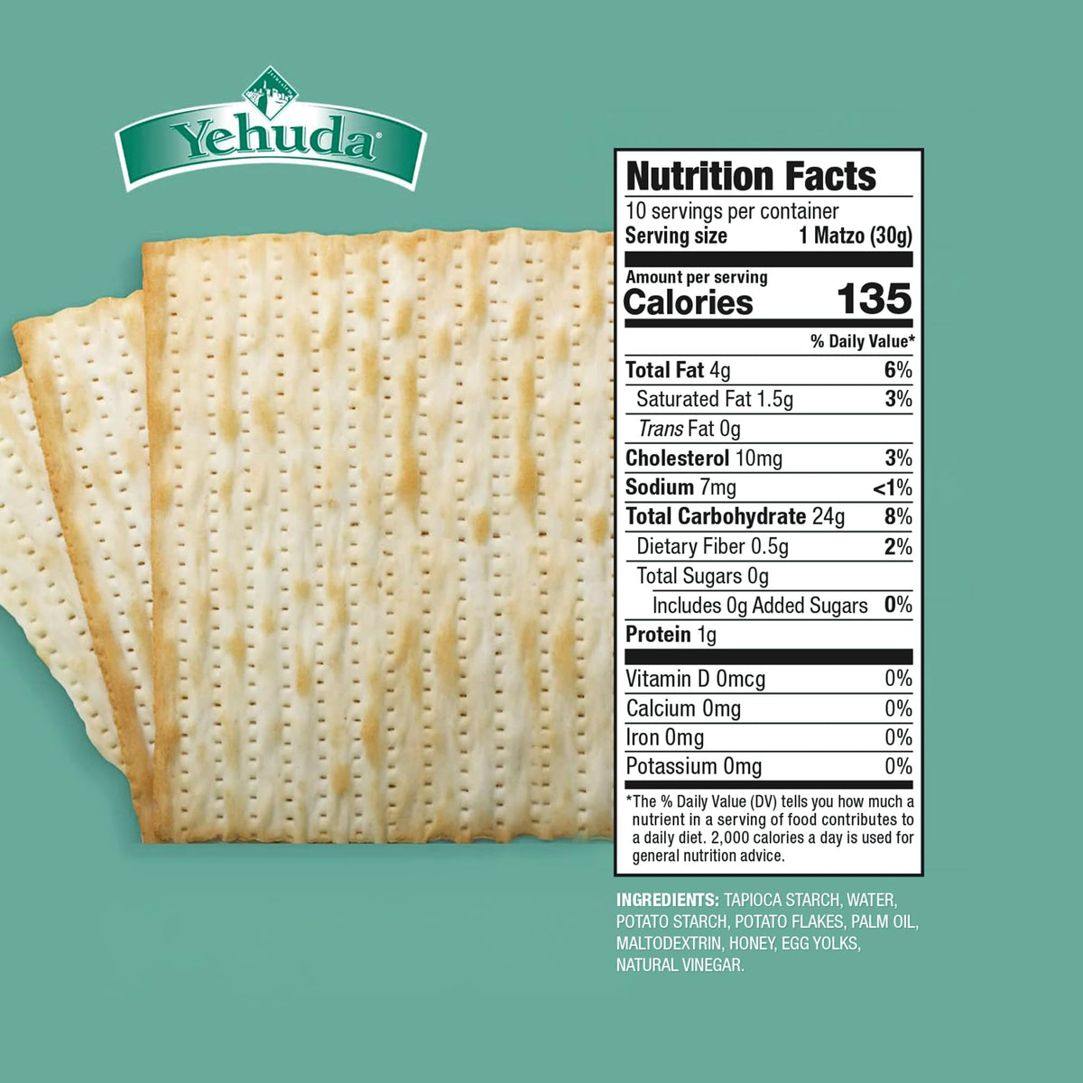 Yehuda matzo squares close-up showing crisp texture for dips and toppings.