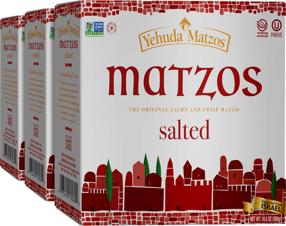 Yehuda Salted Daily Matzo thin sheets ideal for dipping and snacking