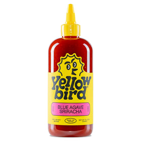 Yellowbird Classic Blue Agave Sriracha bottle top view for flavor elevation