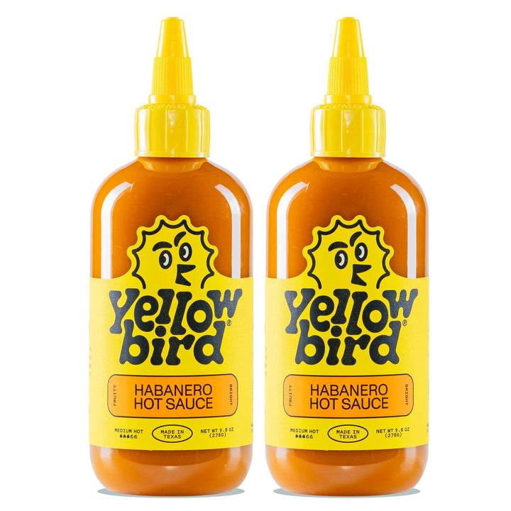 Yellowbird Classic Habanero Hot Sauce bottle—fruity heat for everyday meals.