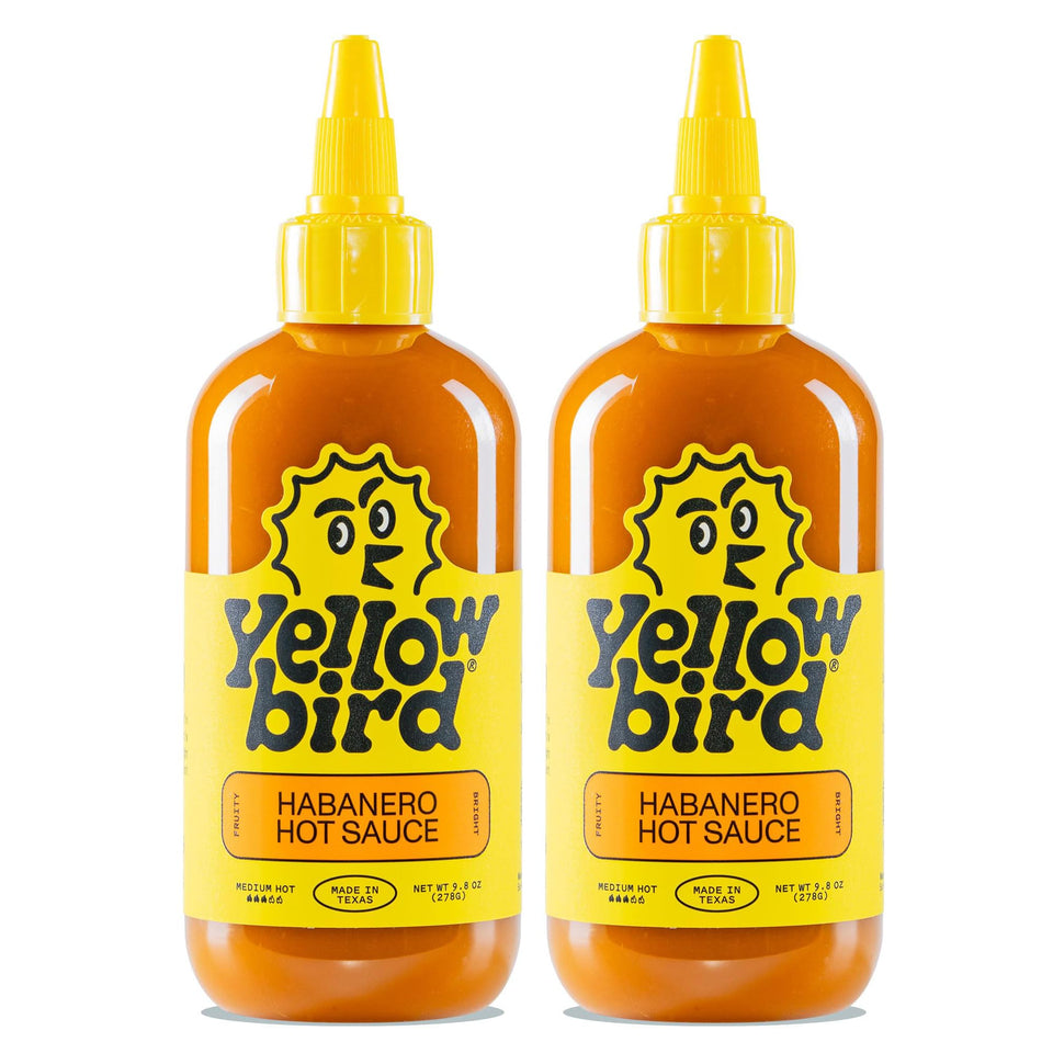 Yellowbird Classic Habanero Hot Sauce bottle—fruity heat for everyday meals.