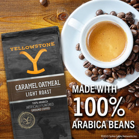 Yellowstone brew steaming cup inviting aroma for cozy mornings.