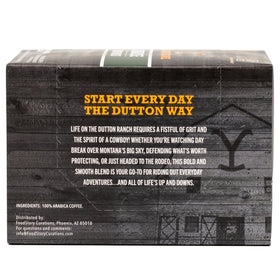 Yellowstone Bunkhouse brew setup shows compatibility with most single-serve brewers.