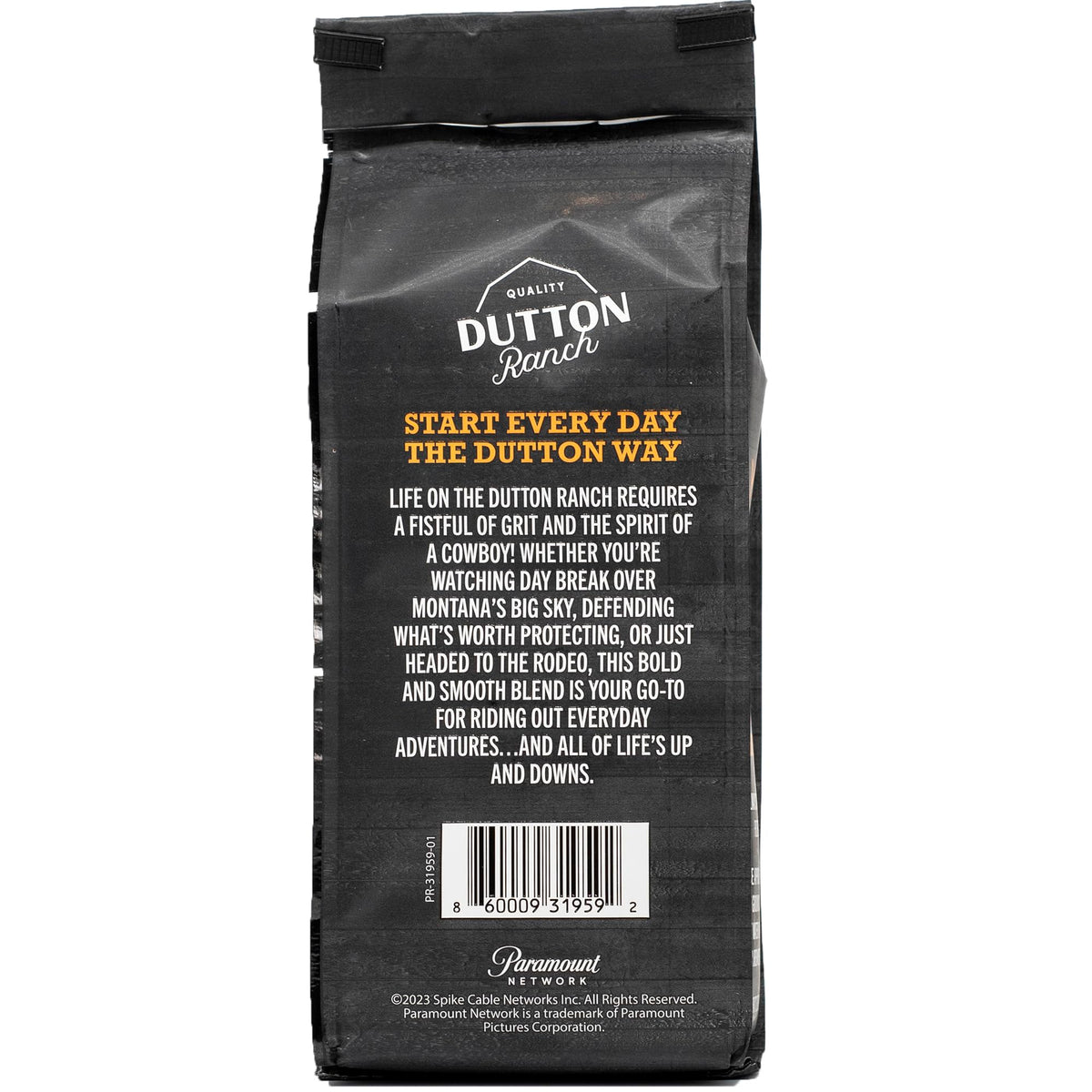 Yellowstone Caramel Oatmeal coffee bag label shot highlights flavor profile and branding.