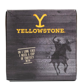 Yellowstone caramel oatmeal light roast coffee beans close-up highlighting 100% Arabica quality.