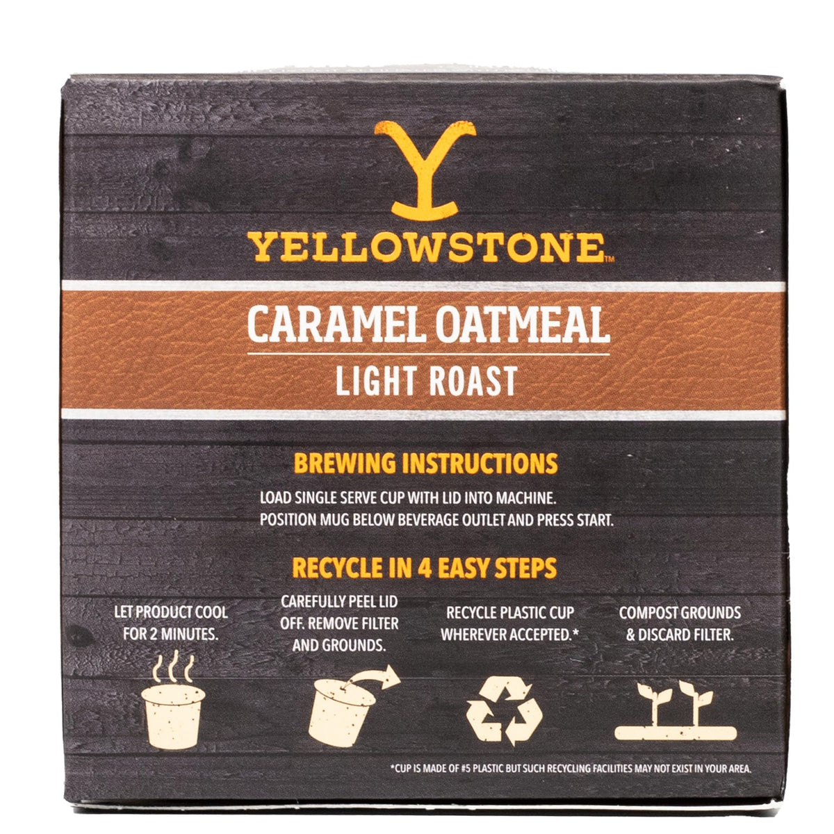 Yellowstone caramel oatmeal pods in a K-Cup compatible setup for fast, flavorful mornings.