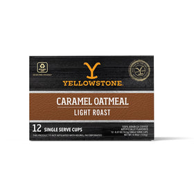 Yellowstone caramel oatmeal light roast pods for quick, smooth mornings.