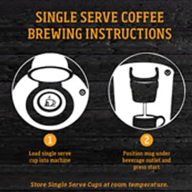 Yellowstone sustainable recyclable cup imagery, supporting easy disposal after brewing.