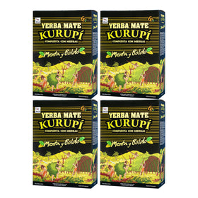 Kurupi Yerba Mate Menta Boldo 500g pack with refreshing herbal blend.