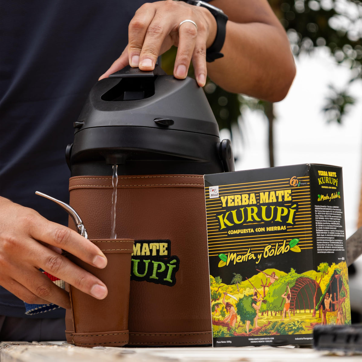 Paraguayan heritage iconography with Kurupi Yerba Mate.