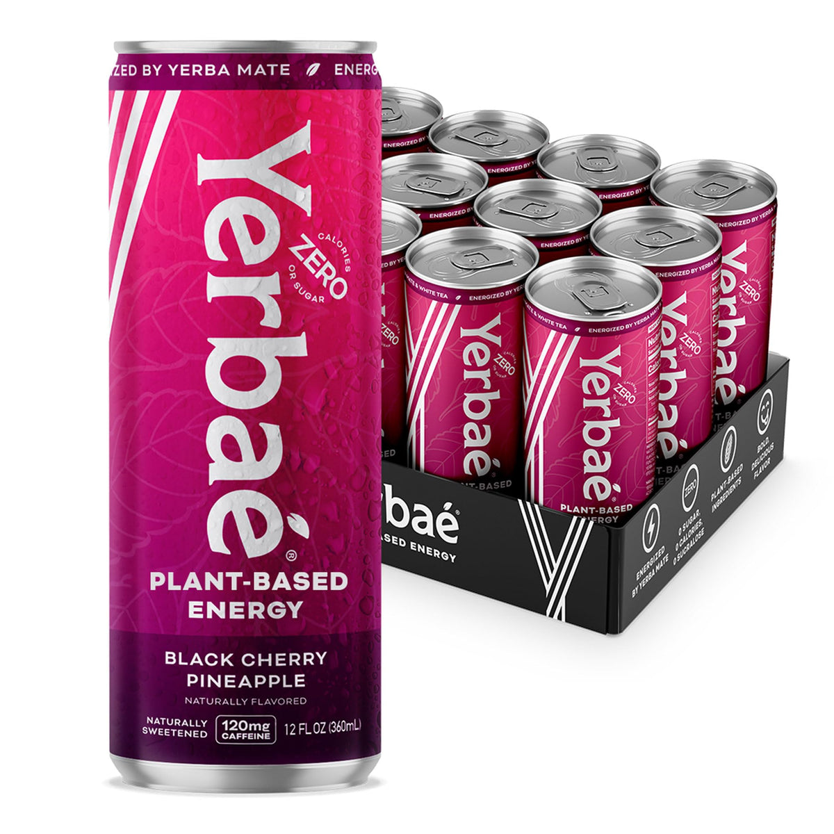 Yerbae Black Cherry Pineapple can for on-the-go energy and flavor.