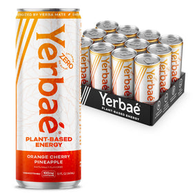 Yerbaé Energy Seltzer can in Orange Cherry Pineapple flavor, a refreshing caffeine boost.