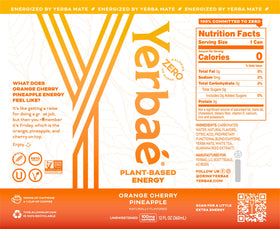Chilled Yerbaé cans in the fridge, ready for a quick pick-me-up.