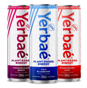 Yerbaé Energy Seltzer Acai Blueberry can with zero sugar and natural caffeine.