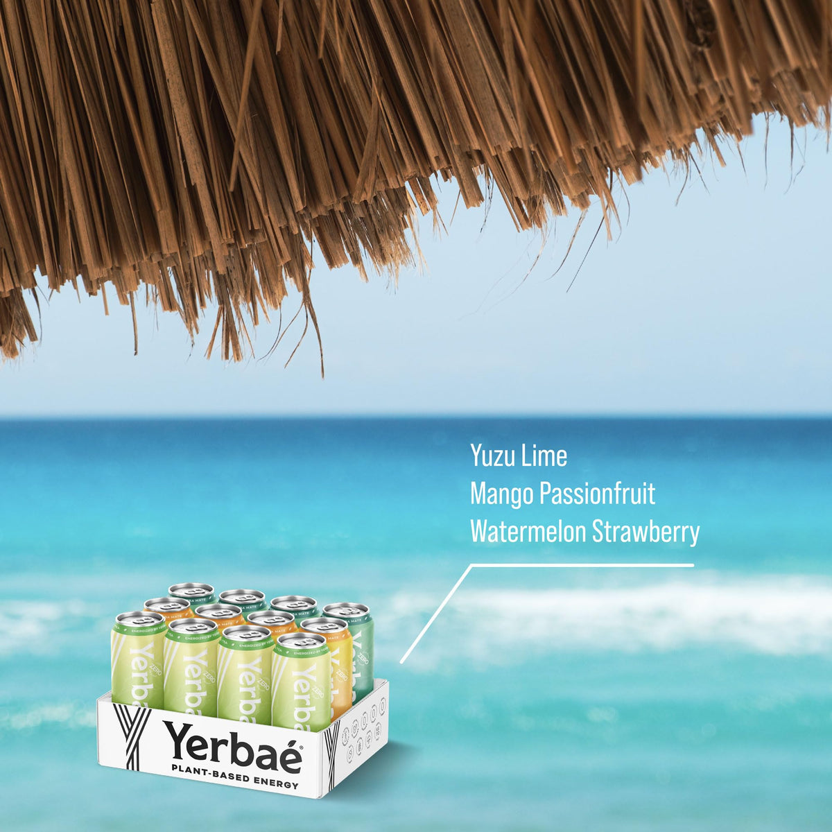 Yerbaé Mango Passionfruit can, tropical taste with zero carbs for on-the-go vitality.