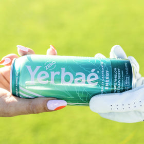12-pack shot of Yerbae Watermelon Strawberry for convenient daily energy