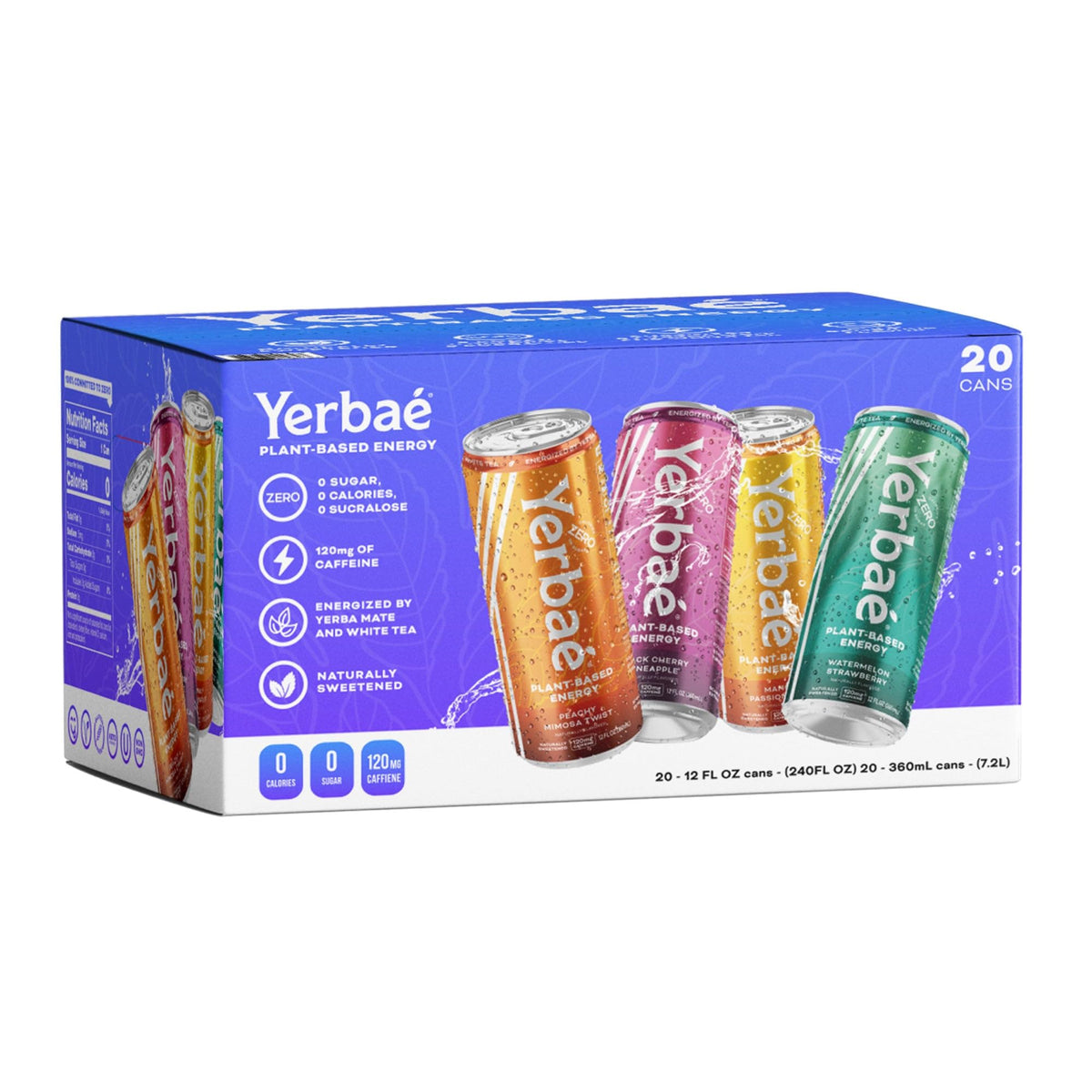 YERBAÉ Yerbae energy drink can in white tea flavor for a refreshing plant-based energy lift
