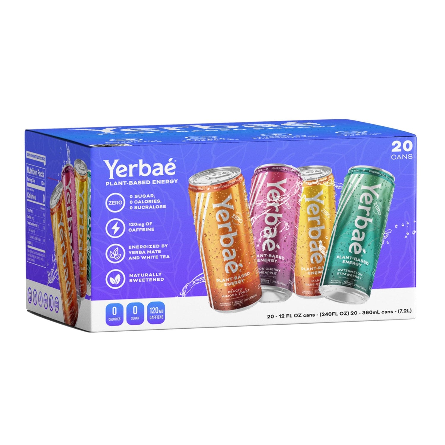 YERBAÉ Yerbae energy drink can in white tea flavor for a refreshing plant-based energy lift