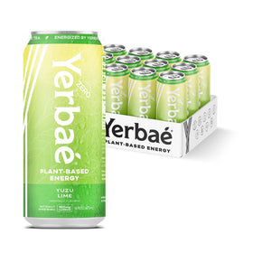 Yerbae Yuzu Lime energy can, naturally caffeinated and sugar-free.