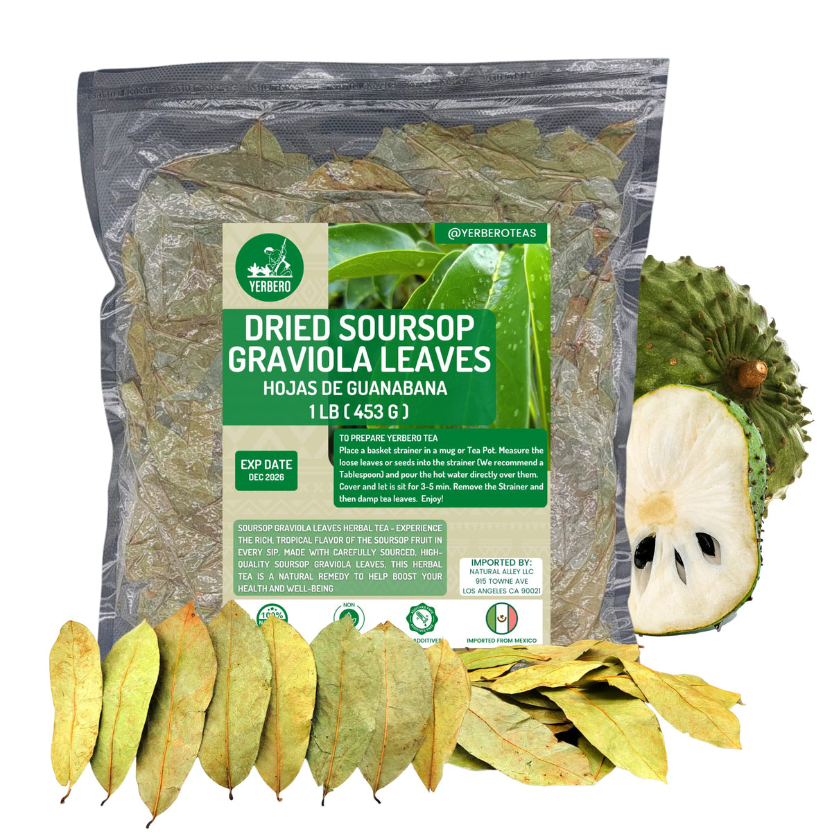 Yerbero premium quality leaves ideal for tea blends and culinary experiments