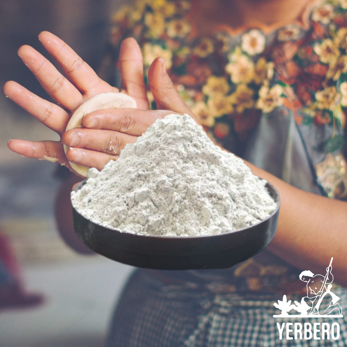 Soft, pliable tortillas made with Yerbero Cal Lime Powder in action.