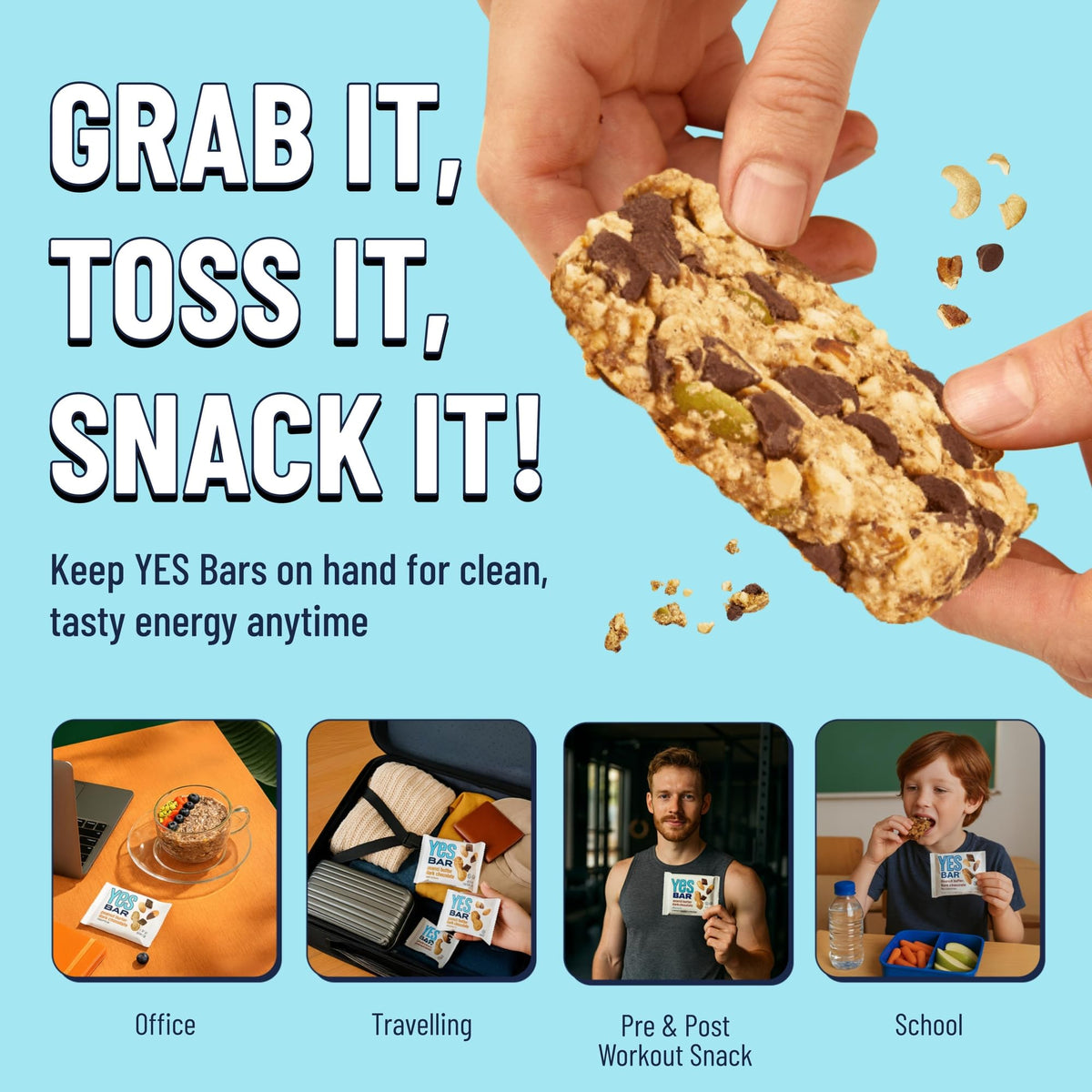 The YES Bar uses no refined sugar, relying on maple syrup and coconut nectar for sweetness.