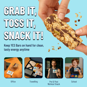 The YES Bar uses no refined sugar, relying on maple syrup and coconut nectar for sweetness.