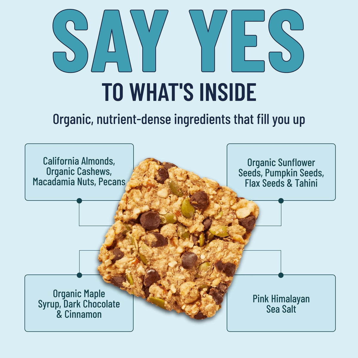 The YES Bar on-the-go snack is perfect for busy mornings and travel moments.