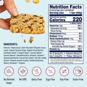 Six-count pack of YES Nut Bars ready for daily snacking.