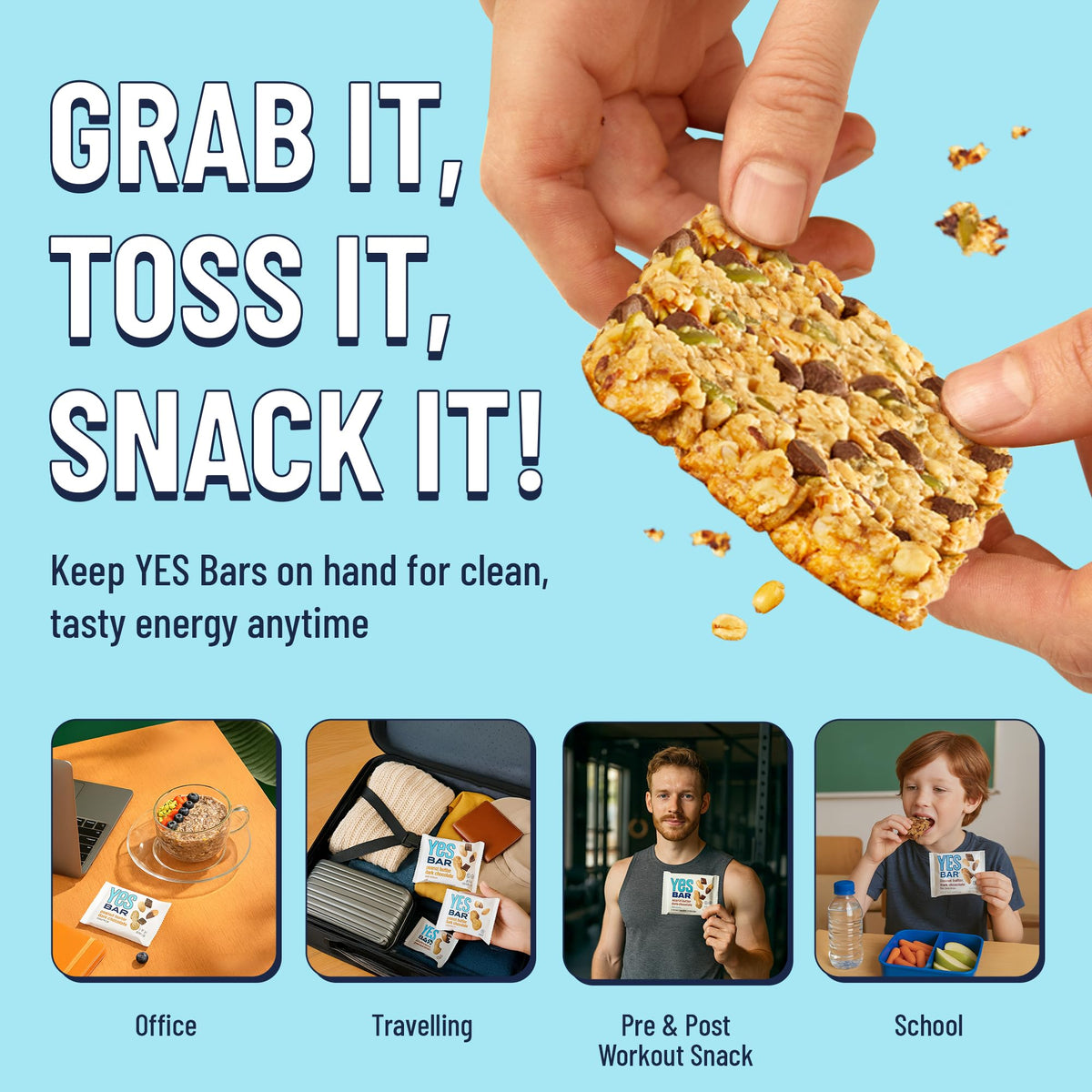 Organic maple syrup detail emphasizes natural sweetness in YES Nut Bars.