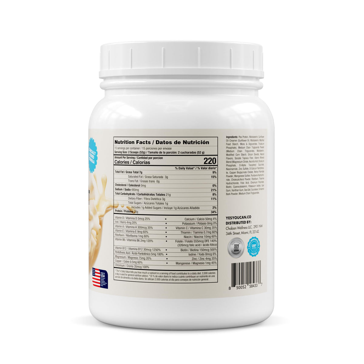 Yes You Can! 0g added sugars mix illustrates a sugar-free feel