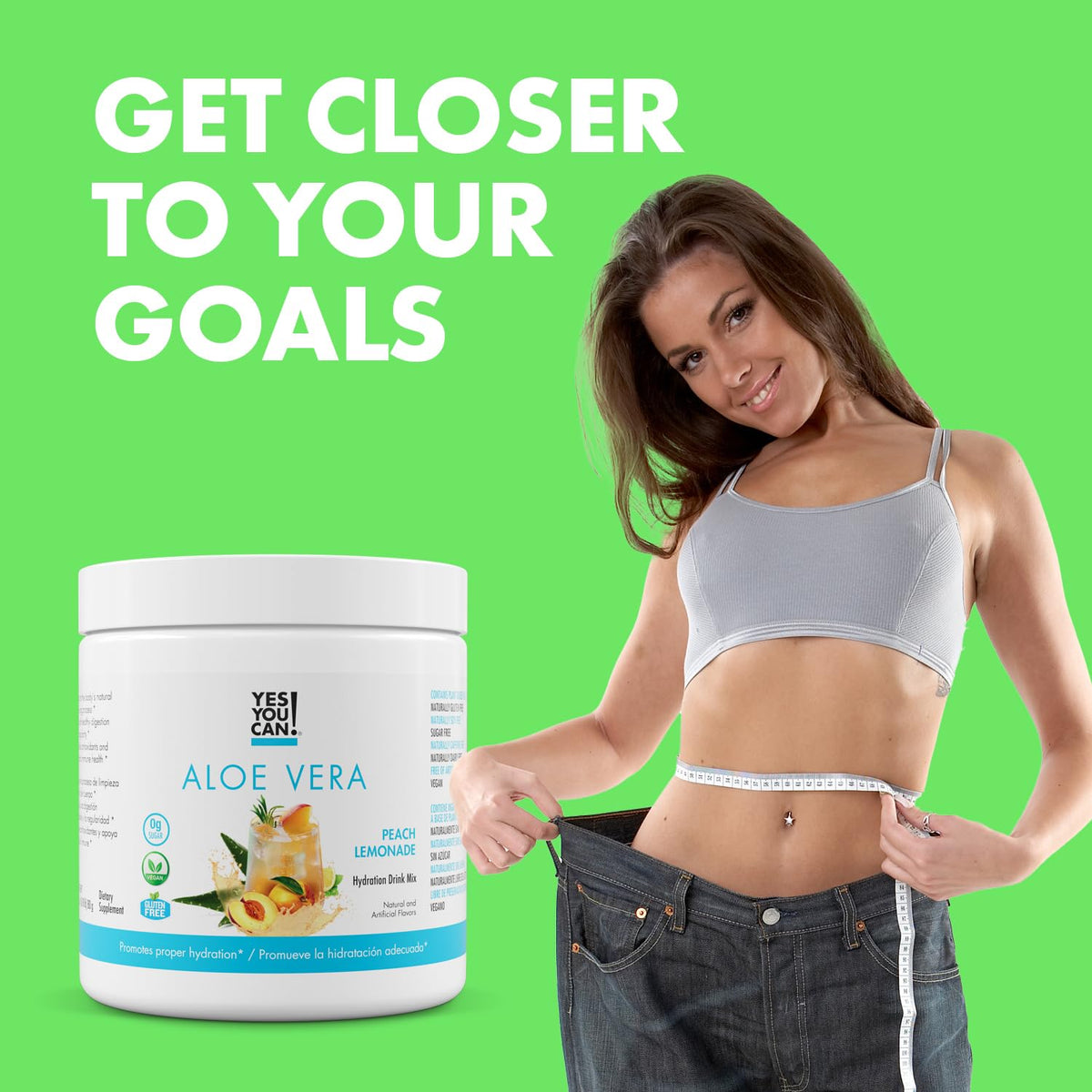 Yes You Can 40 servings canister offers convenient daily hydration.