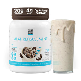 Yes You Can! Cookies Cream bottle ready-to-drink meal replacement for on-the-go nutrition.