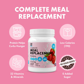 Yes You Can! Strawberry shake in glass demonstrates on-the-go nutrition.