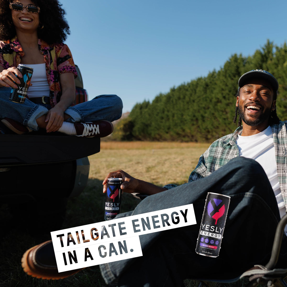 Yesly Energy Drink electrolyte graphic highlights hydration support during activity.